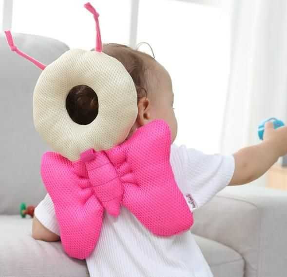 Protector reglabil pentru cap,perna anticadere pentru copii, roz TZ159