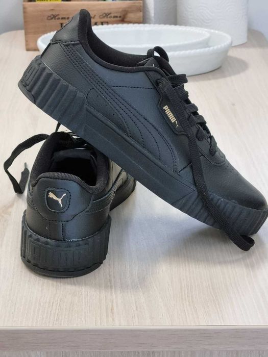 Нови черни кецове Puma от естествена кожа
