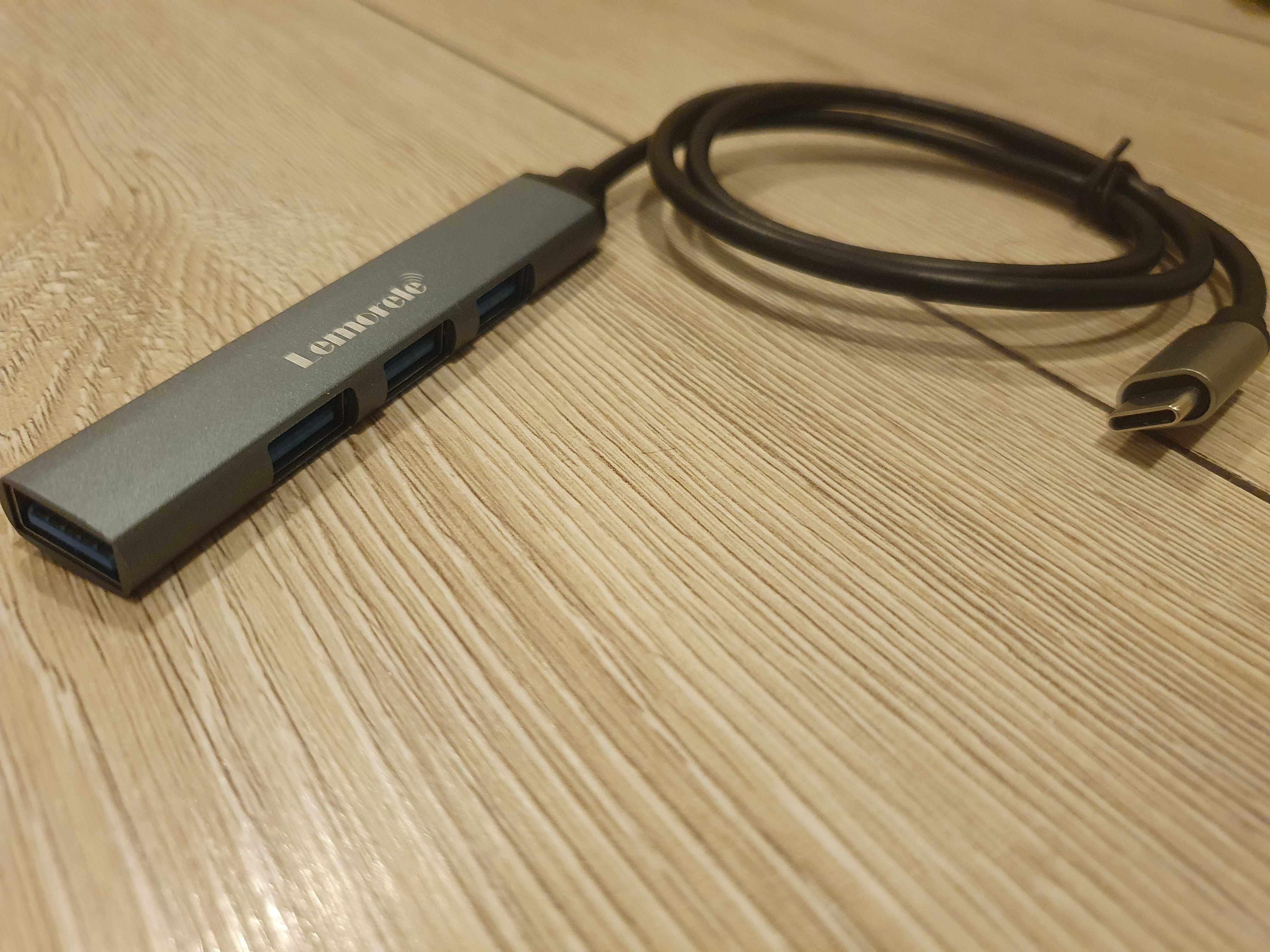USB хъб Lemorele с 4 гнезда - Type C към USB A(3.0) , 60 см