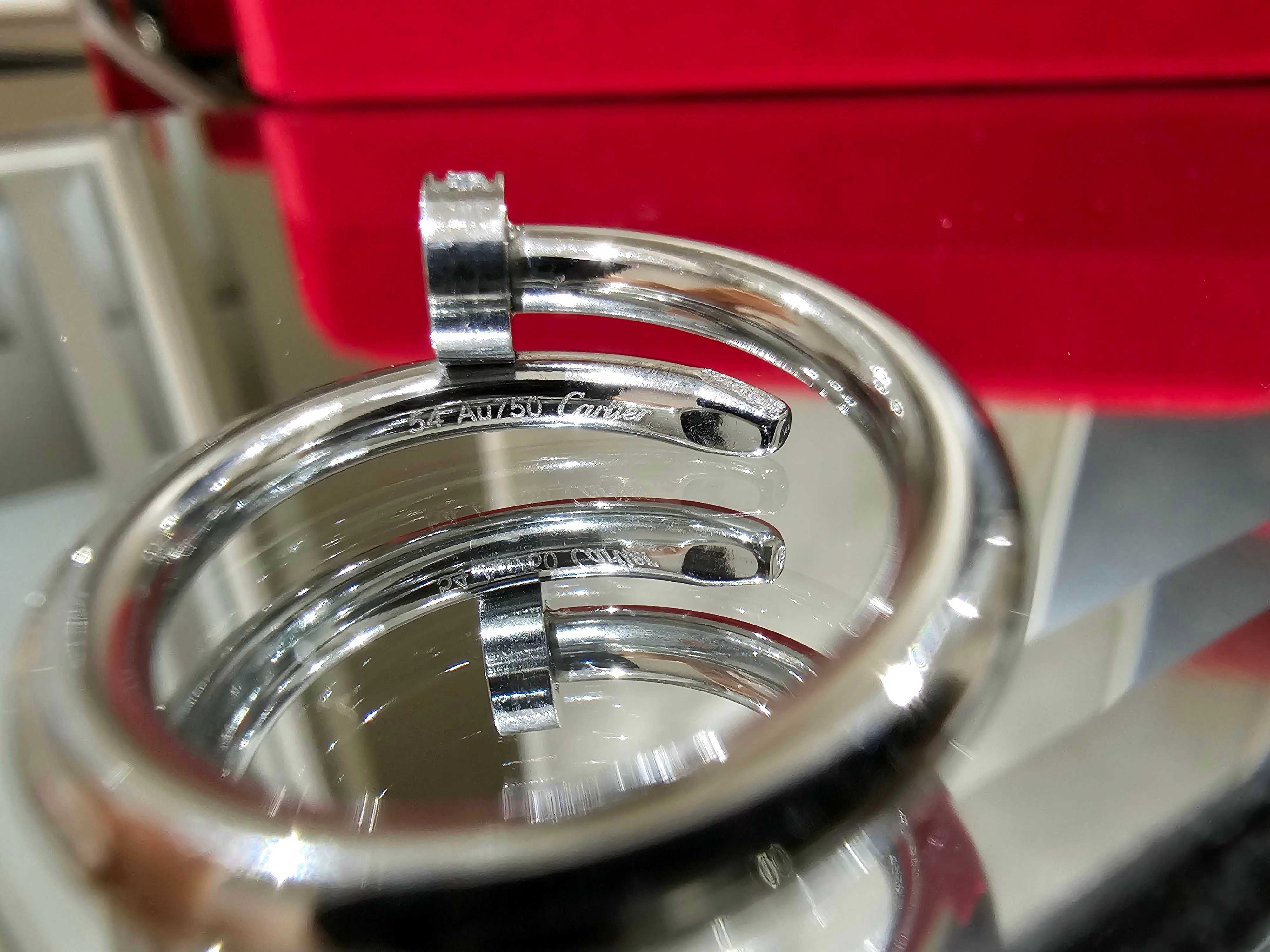 CARTIER Nail Juste un Clou Classic Silver Diamonds Пръстен Пирон