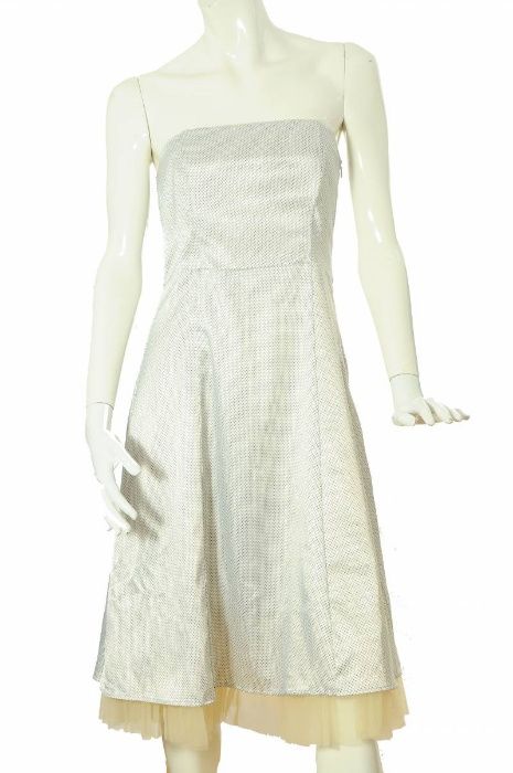 Rochie superba talie accentuata midi Eleganta Corsage Satin fin si tul