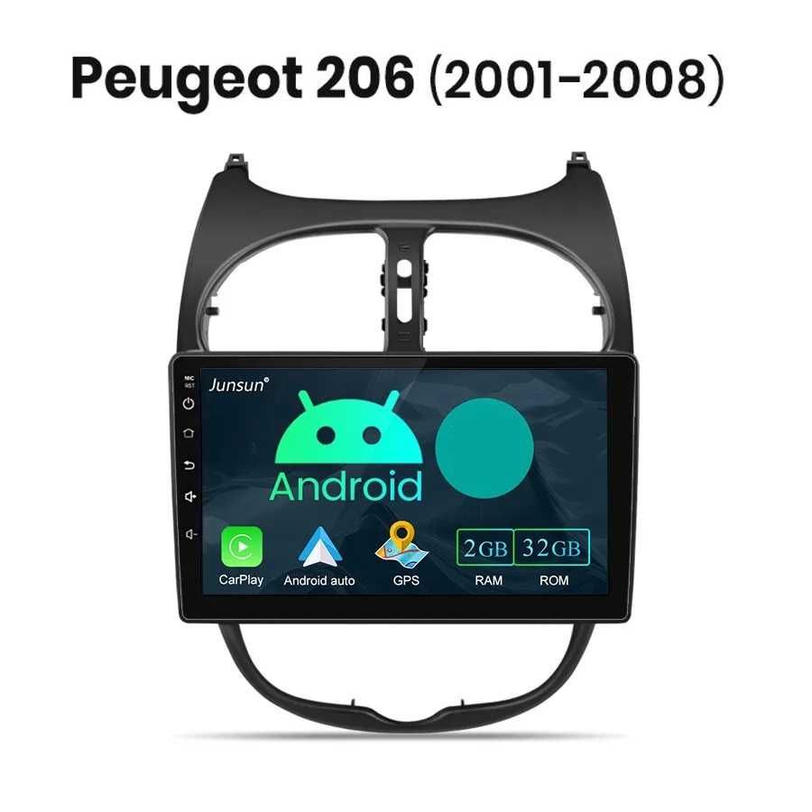 Мултимедия за Peugeot 206 двоен дин Навигация Citroen C2 плеър Android