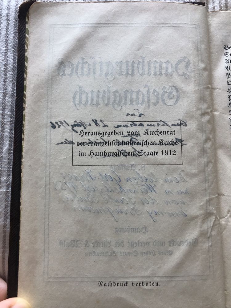 Carte de imnuri Protestante/Lutherane 1912 Gott ist die Liebe