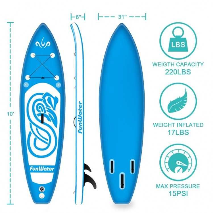 SUP падел борд надуваем AllroundFunwater 305x78x15cm
