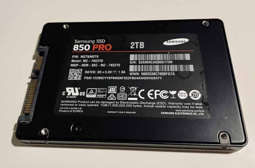 SSD Samsung 850 PRO 2TB / 1TB / 512GB