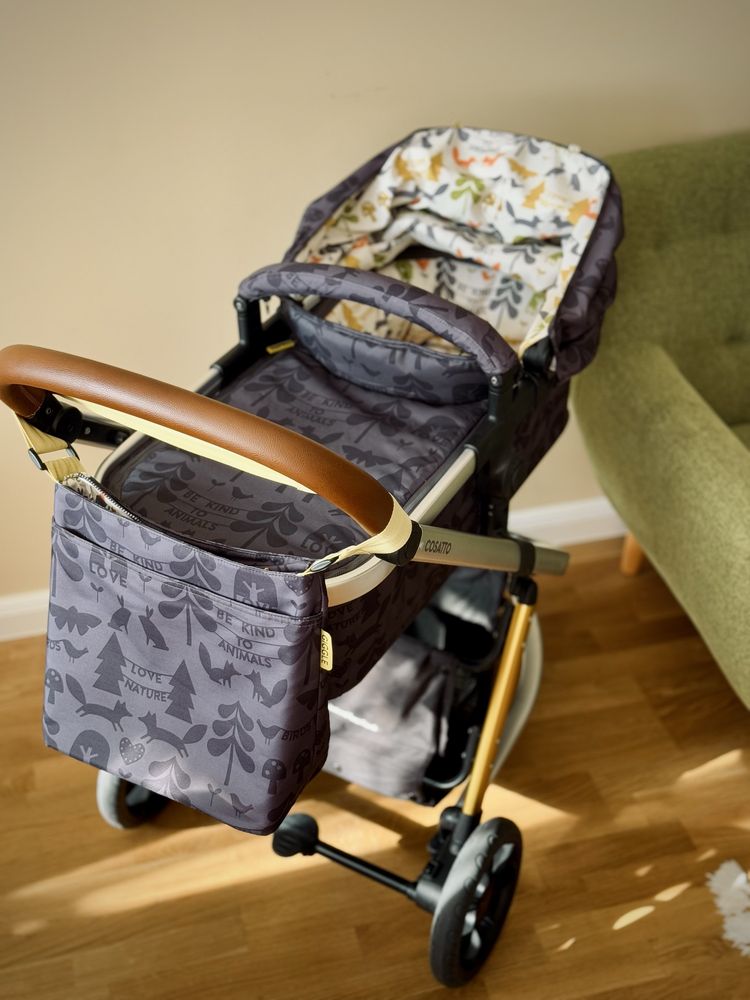 Бебешка количка Cosatto Giggle 3 в 1 плюс ISOFIX база, чувалче и чанта