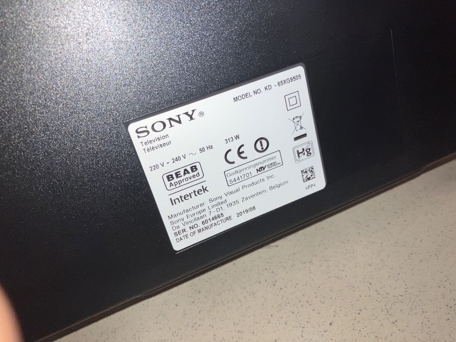 Телевизор Sony Bravia KD-65XG9505 за части