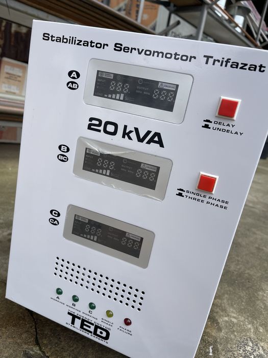 Stabilizator tensiune Servomotor Profesional TED 20 kVa Garantie!