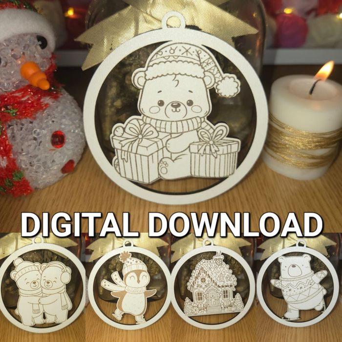 Decoratiuni de Craciun din lemn - Globuri din lemn