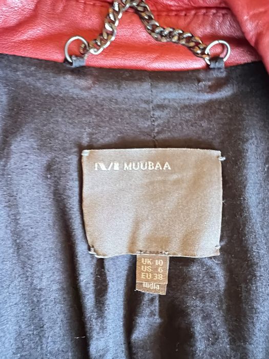 Дамско червено кожено яке MUUBAA