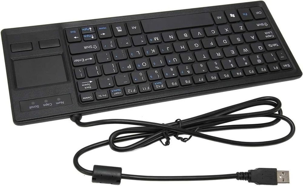 Клавиатура LICAEVEY K 800 с тъчпад, USB кабелна с вграден USB хъб