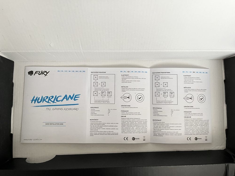 Гейминг клавиатура Fury hurricane