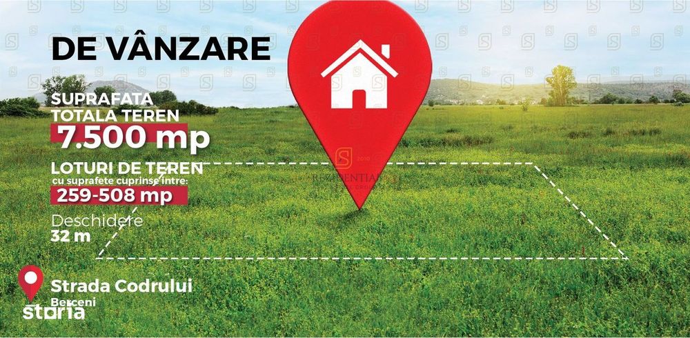 Lot de teren intravilan, 500 mp, Bd. 1 Mai, intrare Comuna Berceni