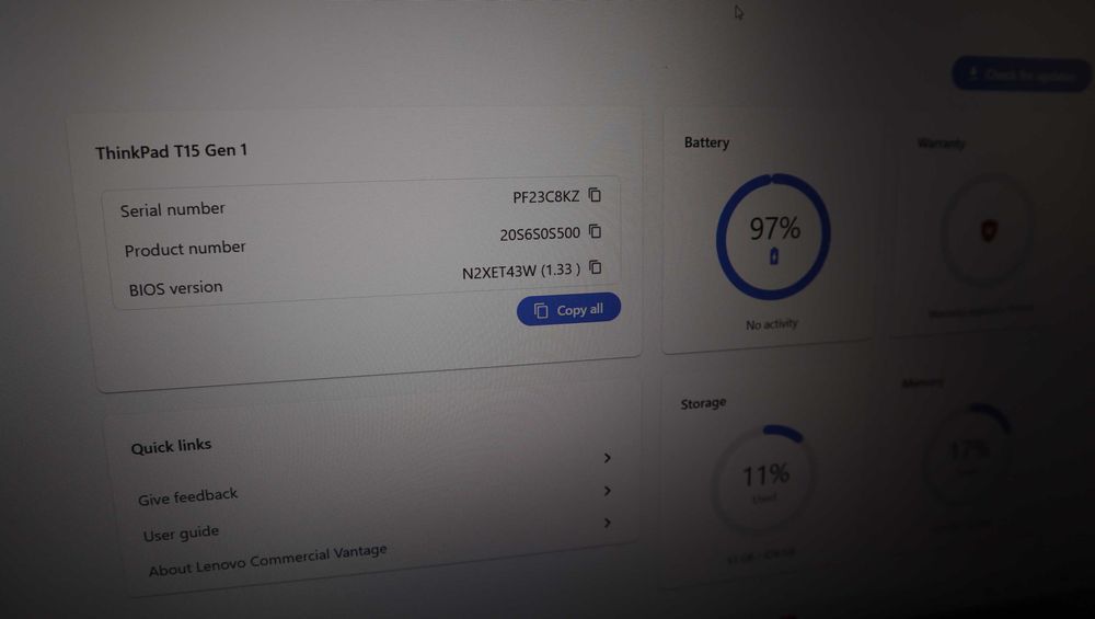 Lenovo ThinkPad T15 Nvidia MX330 IPS 15,6"/i7 10510U/512GB NVMe /32GB