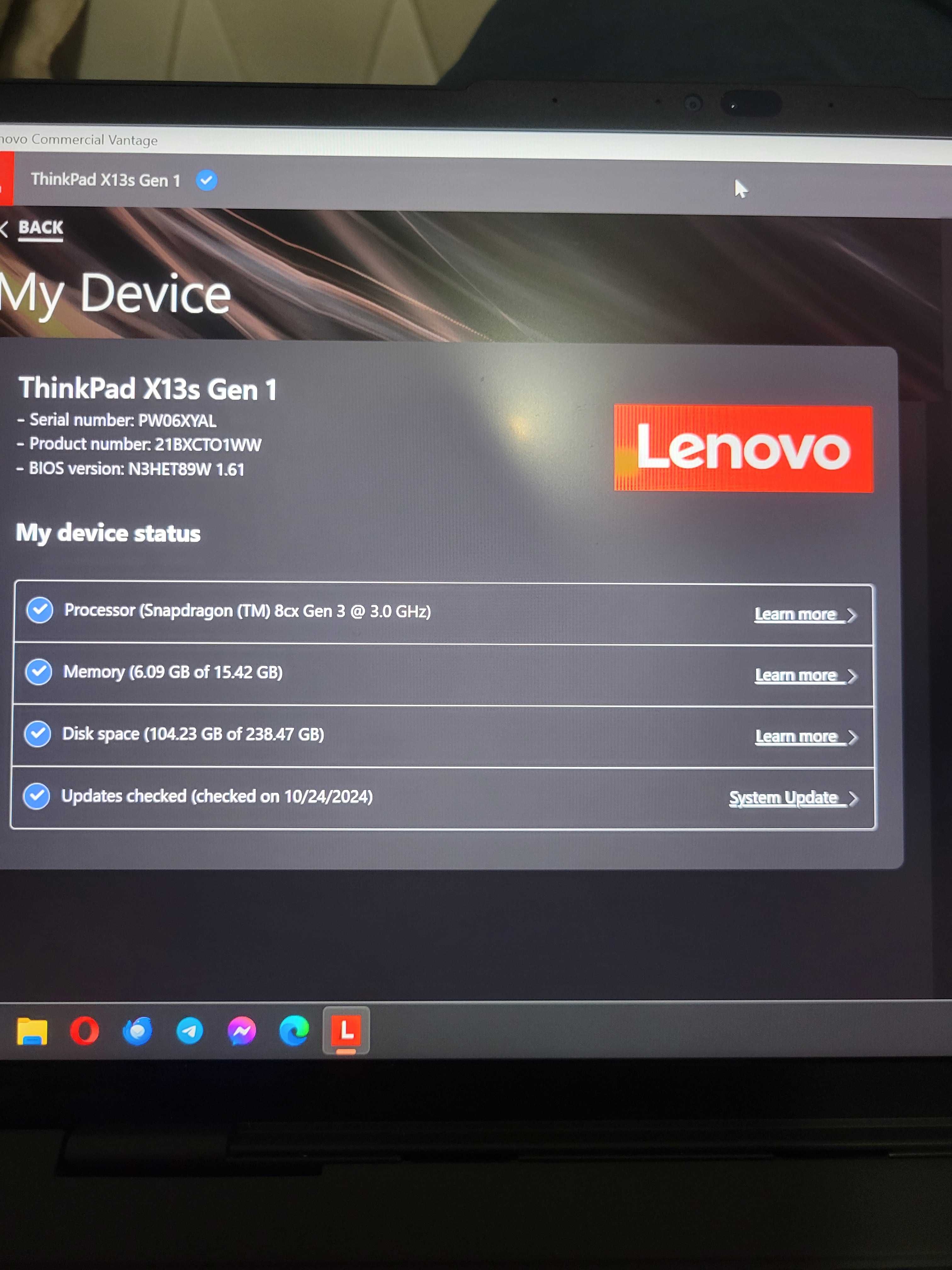 Lenovo Thinkpad X13s Gen1 13" Touch - гаранция до 2026-08-03