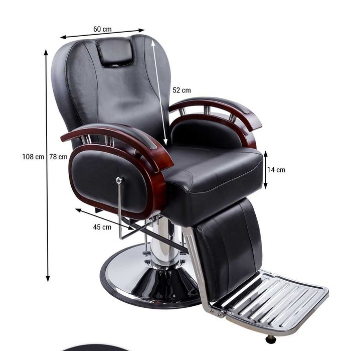 scaun frizerie barber negru