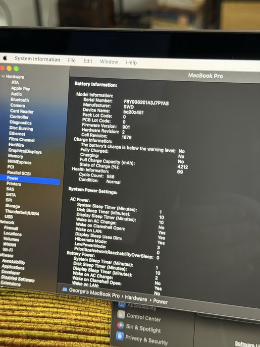 Macbook Pro 13", 2019, 2,4Ghz Quad-Core Intel Core i5