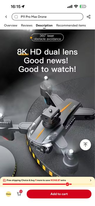 Drona 8k gps brushless