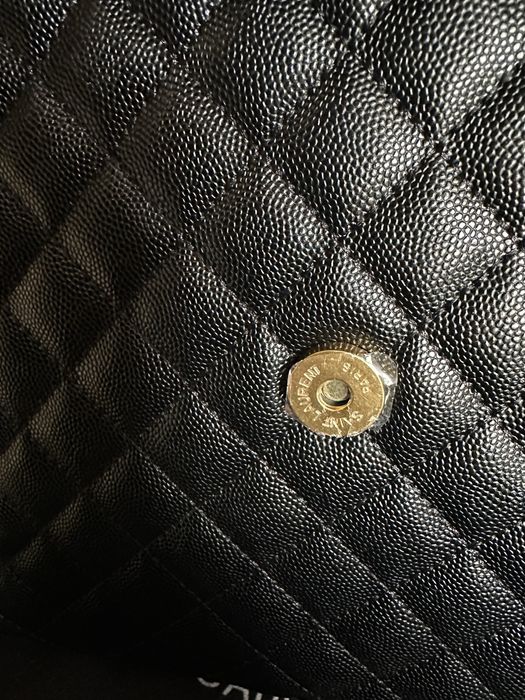 Кожена черна чанта YSL