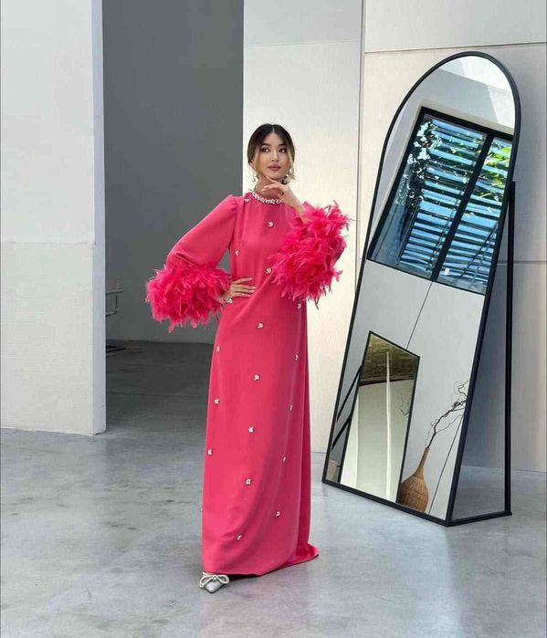 Платье женское розовое