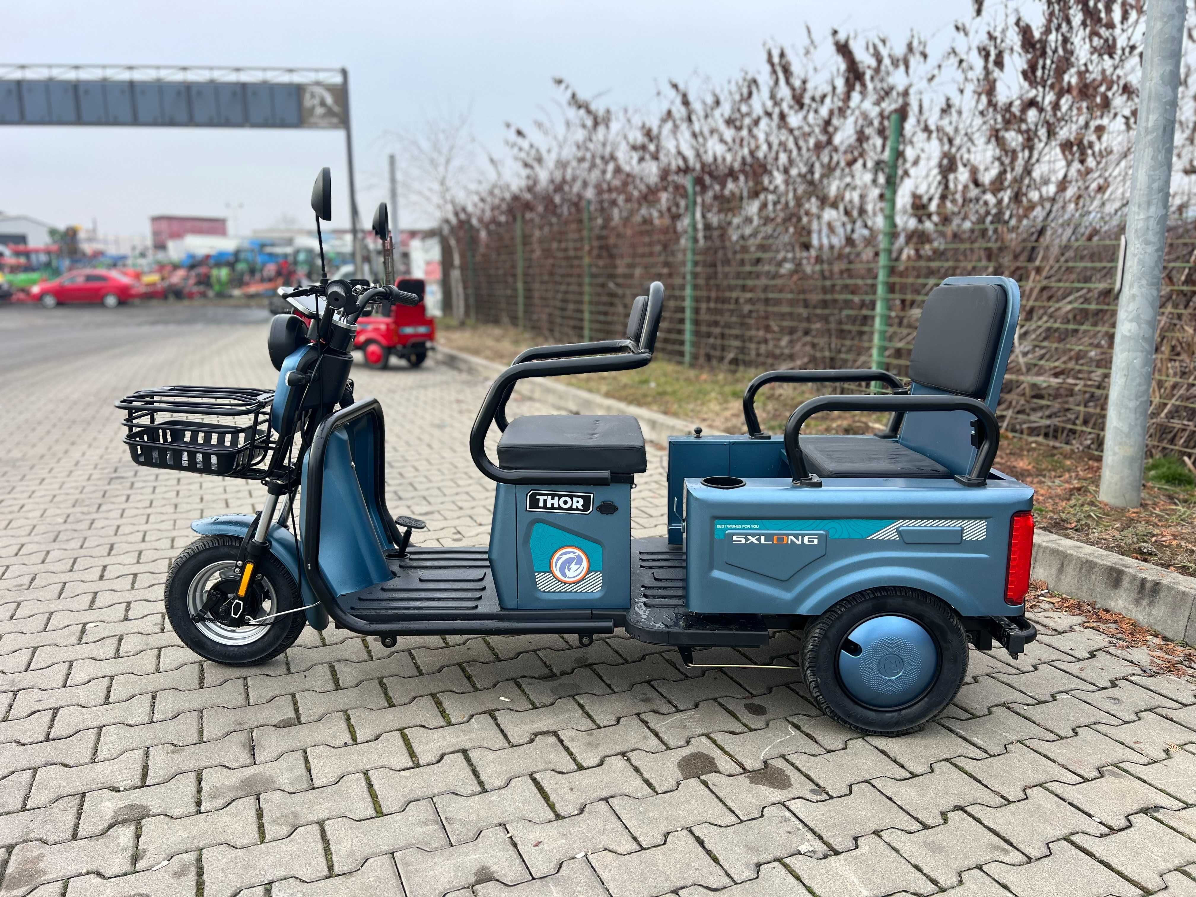 Triciclu Thor S XLong triciclu electric tuk-tuk 600 w agramix