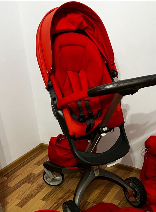 Carucior Stokke sport landou kit vara marsupiu scoica stare foarte bun