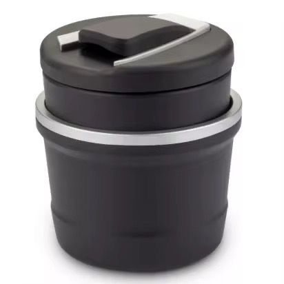 Scrumiera auto universala, iluminata LED, cu capac