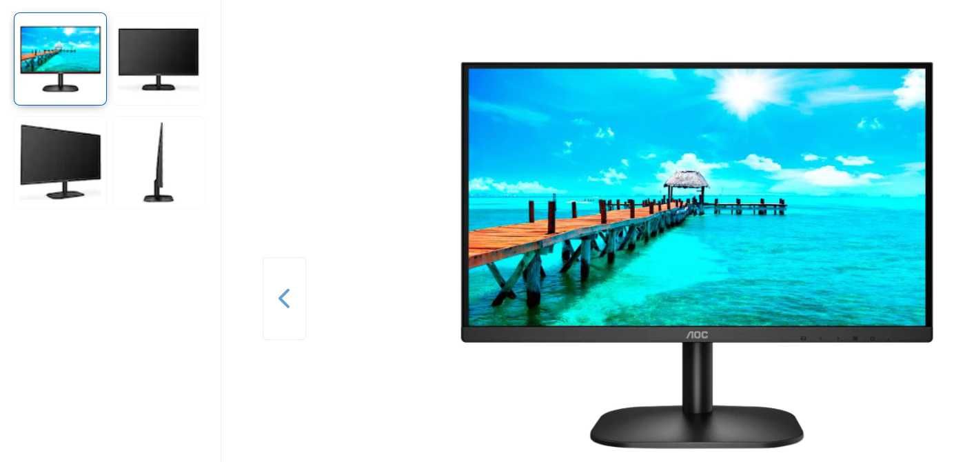 Monitor AOC LED IPS VA 23.8'', Full HD, 75Hz, 4ms, HDMI