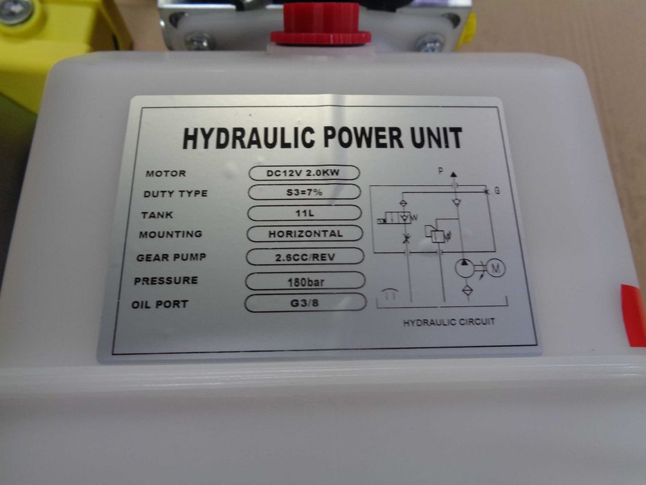 Unitate hidraulica pompa basculare camion motor 2kW 12 VDC