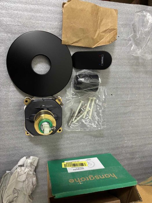 Baterie duș încastrată Hansgrohe Rebris S,negru mat