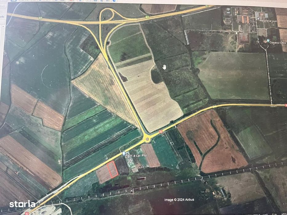 Teren 5800mp. Sens giratoriu autostrada Remetea.