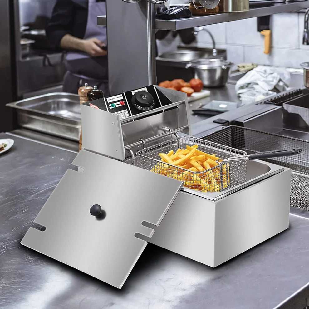 Friteuza electrică inox de 6 litri 2500W
