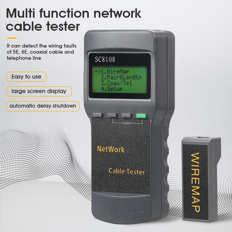 Многофункциональный сетевой тестер SC 8108, LAN tester, network cabel