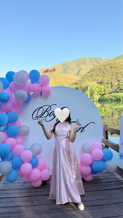 Розовый нарядные платье