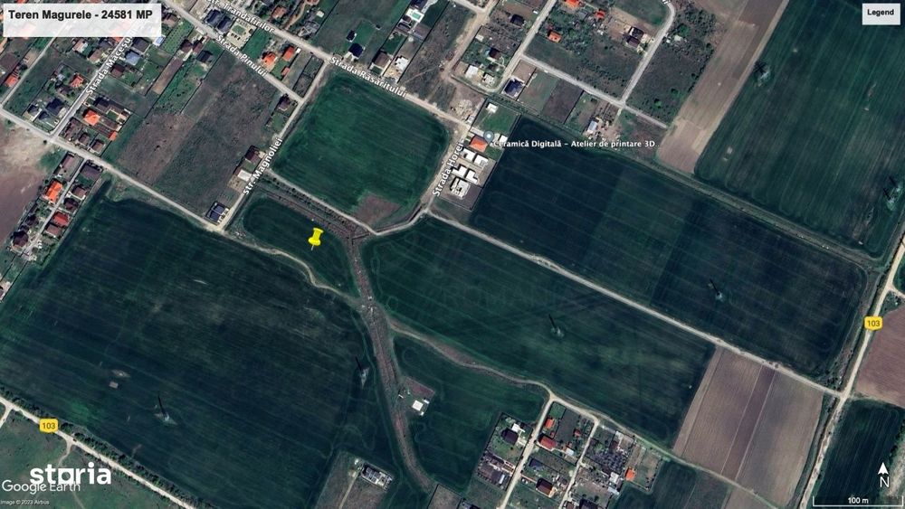 Teren Cornetu-Magurele - 24581 mp - Strada Magnoliei - Acces facil A0