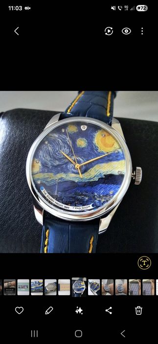Vand ceas Oficial cu Diamante Vang Gogh - Stayry Night model Official