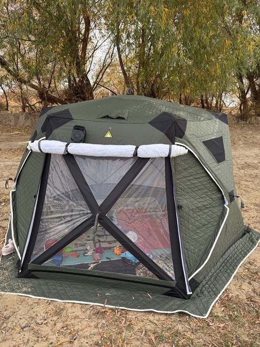 Аренда зимней палатки  с панорамой, мангал, стол со стульями 12тыс