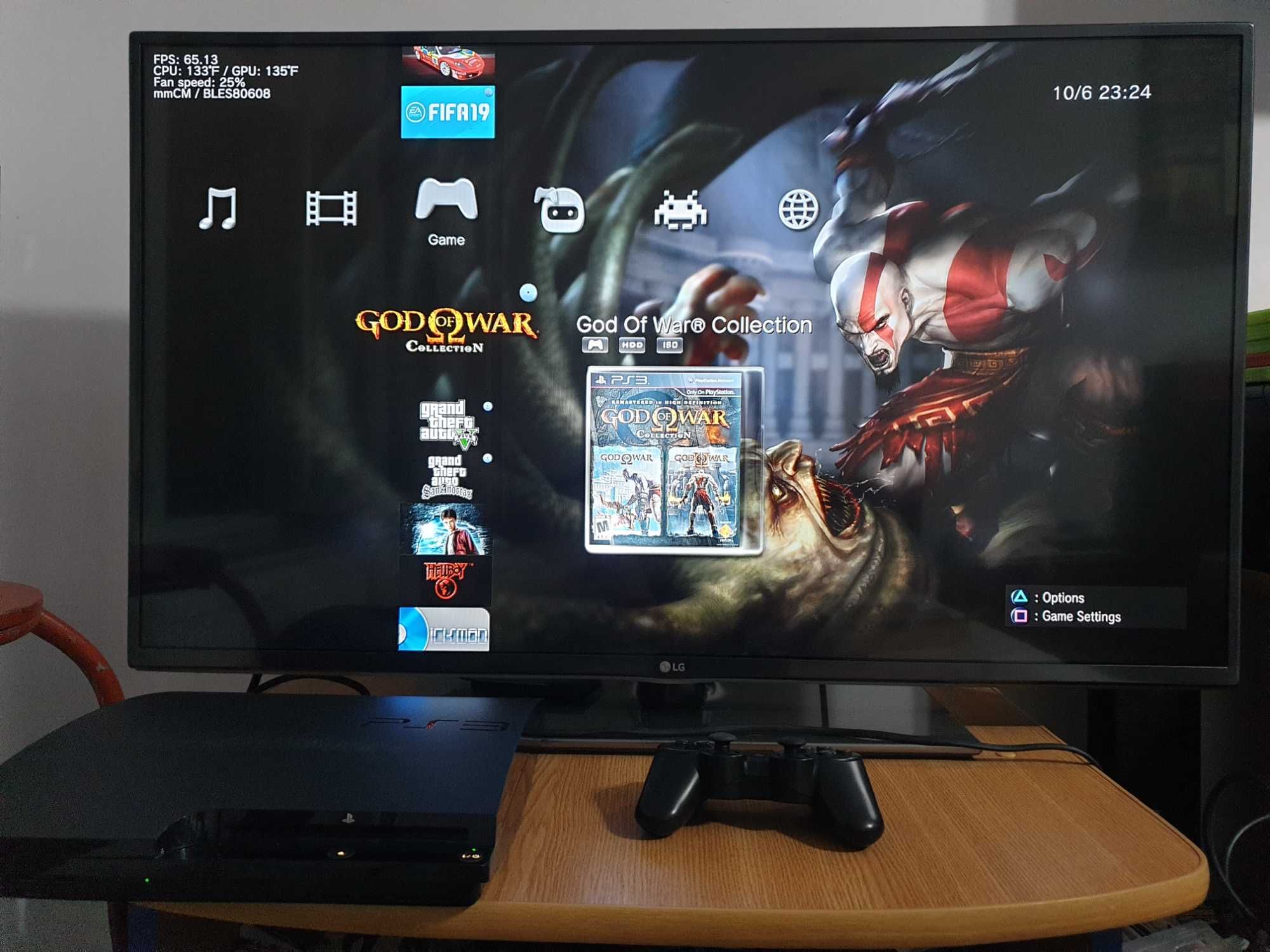 PS3 modat CFW 320 GB + 60 jocuri (GTA V, Red Dead, God of War, NFS)