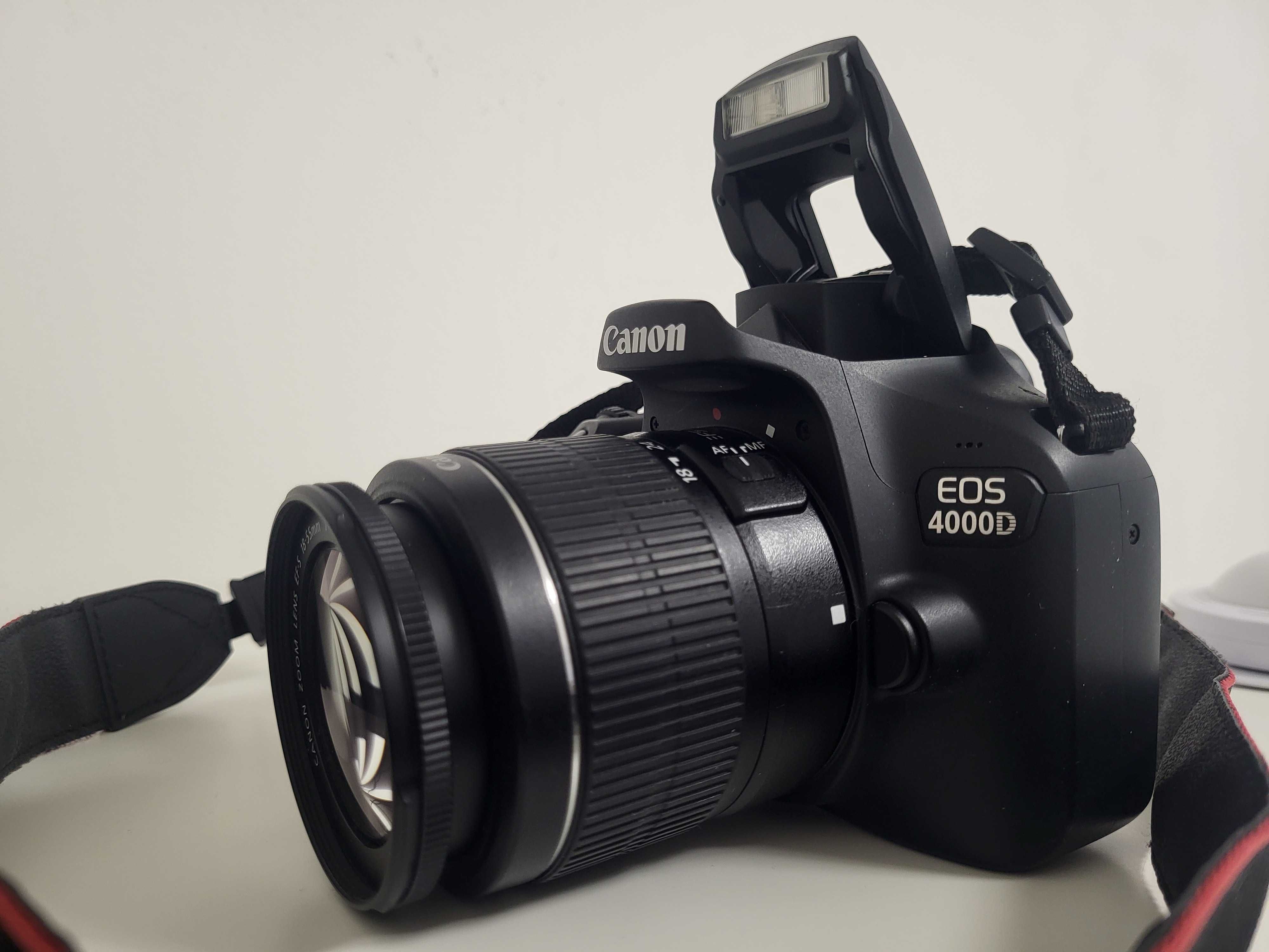 Canon EOS 4000  + obiectiv 18-55 mm f.35 + rucsac foto