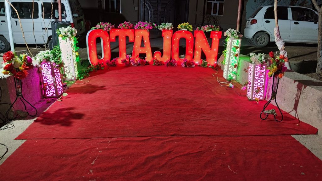 Otajon onajon  harflari dekoratsiya