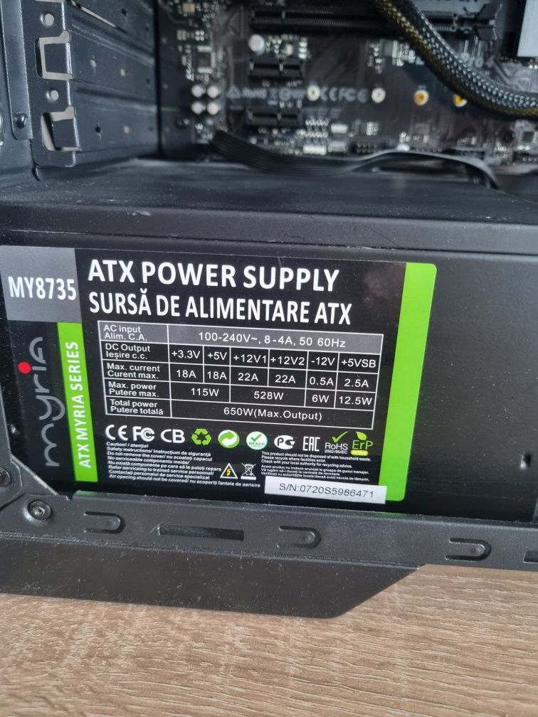 Vand pc gaming cu rx6600 8gb si ryzen 5 3600x