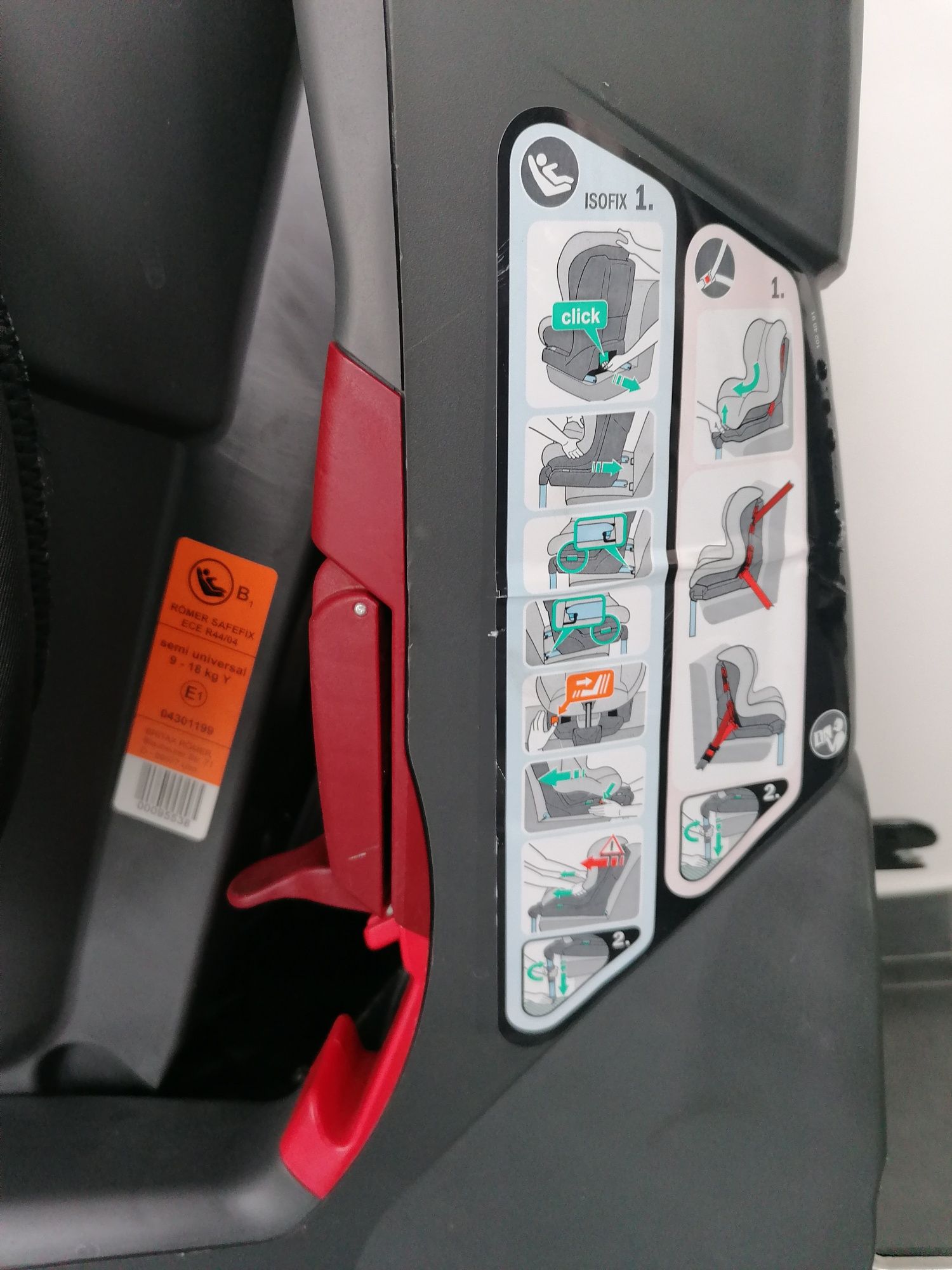 Scaun auto Britax Romer Safefix Plus cu isofix pt copii între 9 și 18