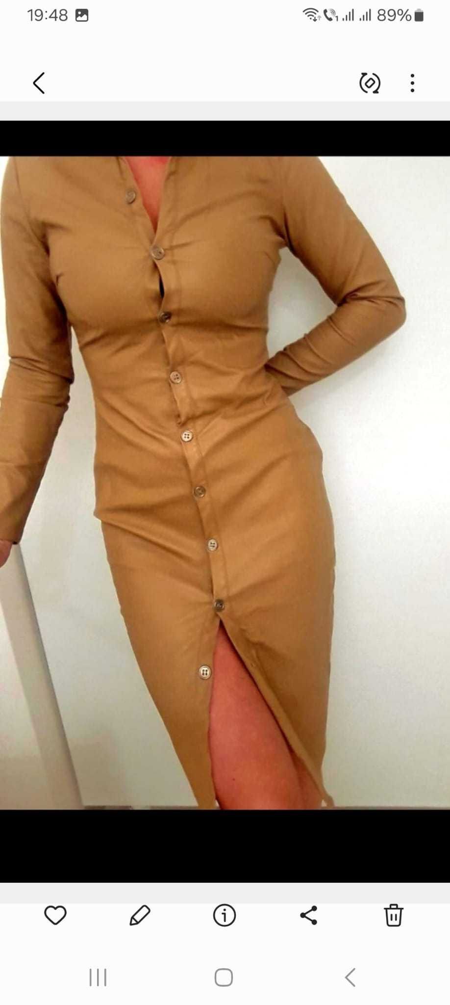 Rochie piele ecologica bej