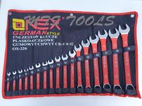 Set chei combinate 6-32 mm 17 piese cu protectie cauciuc