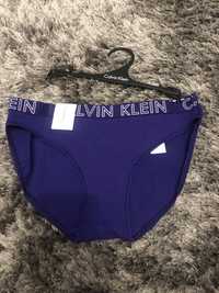Bikini dama cu bata groasa logo Calvin Klein NOI mar M mov