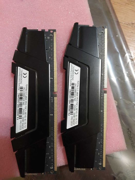 32GB DDR4 G.Skill Ripjaws - 3600Mhz, CL16 / 4000Mhz. CL18