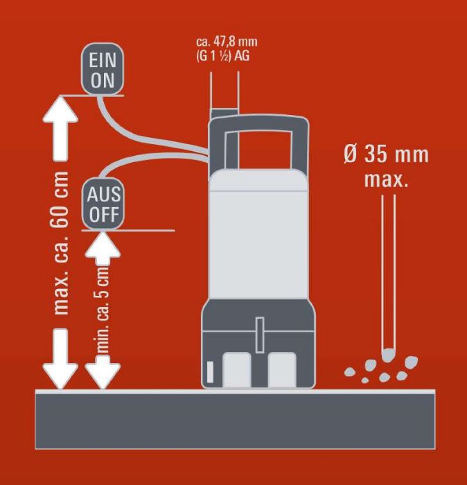 Потопяема помпа за замърсена вода Einhell GE-DP 7935 N ECO + подарък