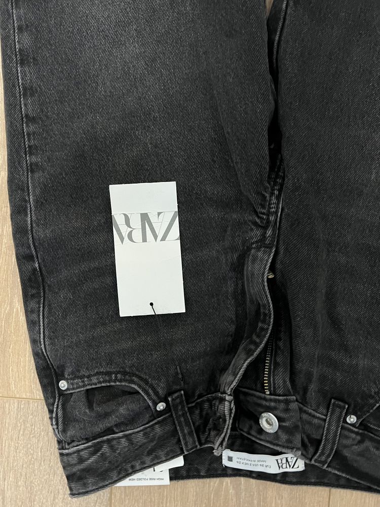Чисто нови дънки Zara с подгънат крачол,размер 34