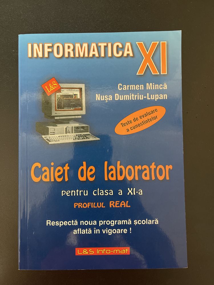 Caiet de laborator pentru clasa a XI-a informatica