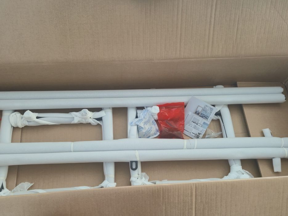 Banca din piele eco, design mid-century,  cadru metalic